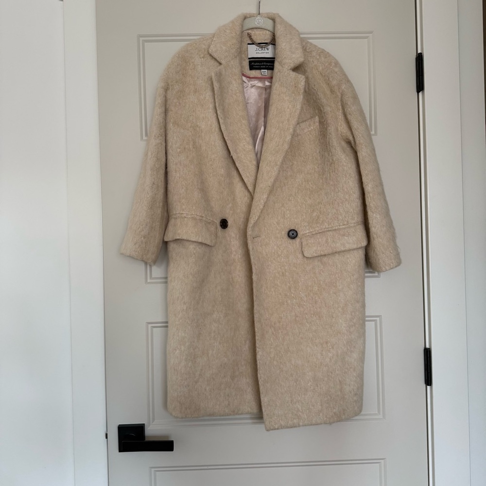 J. Crew Relaxed Topcoat in Italian Brushed Wool Blend
